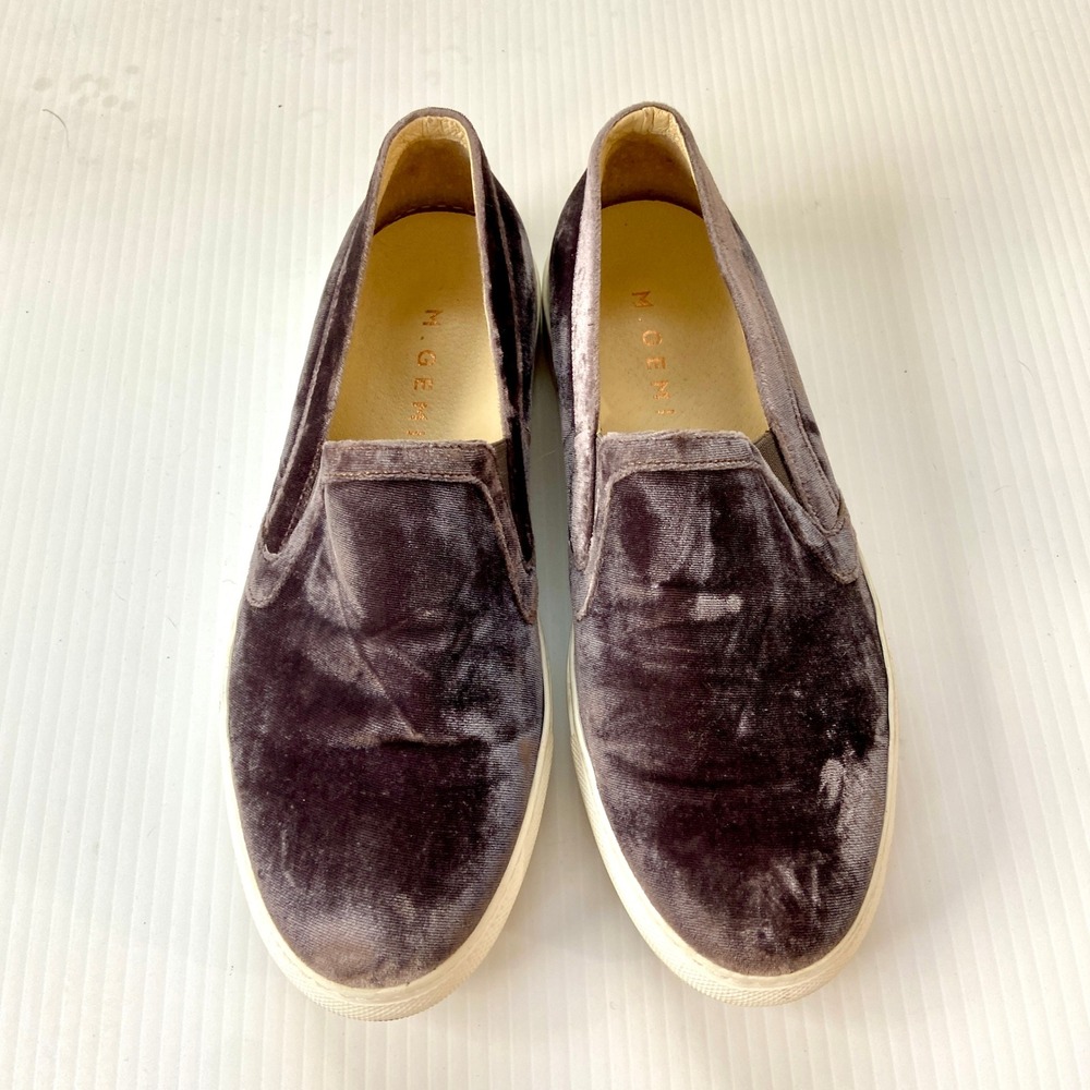 M Gemi‎ Purple Gray Velvet Slip On Sneakers Womens EU 39.5 US 8.5